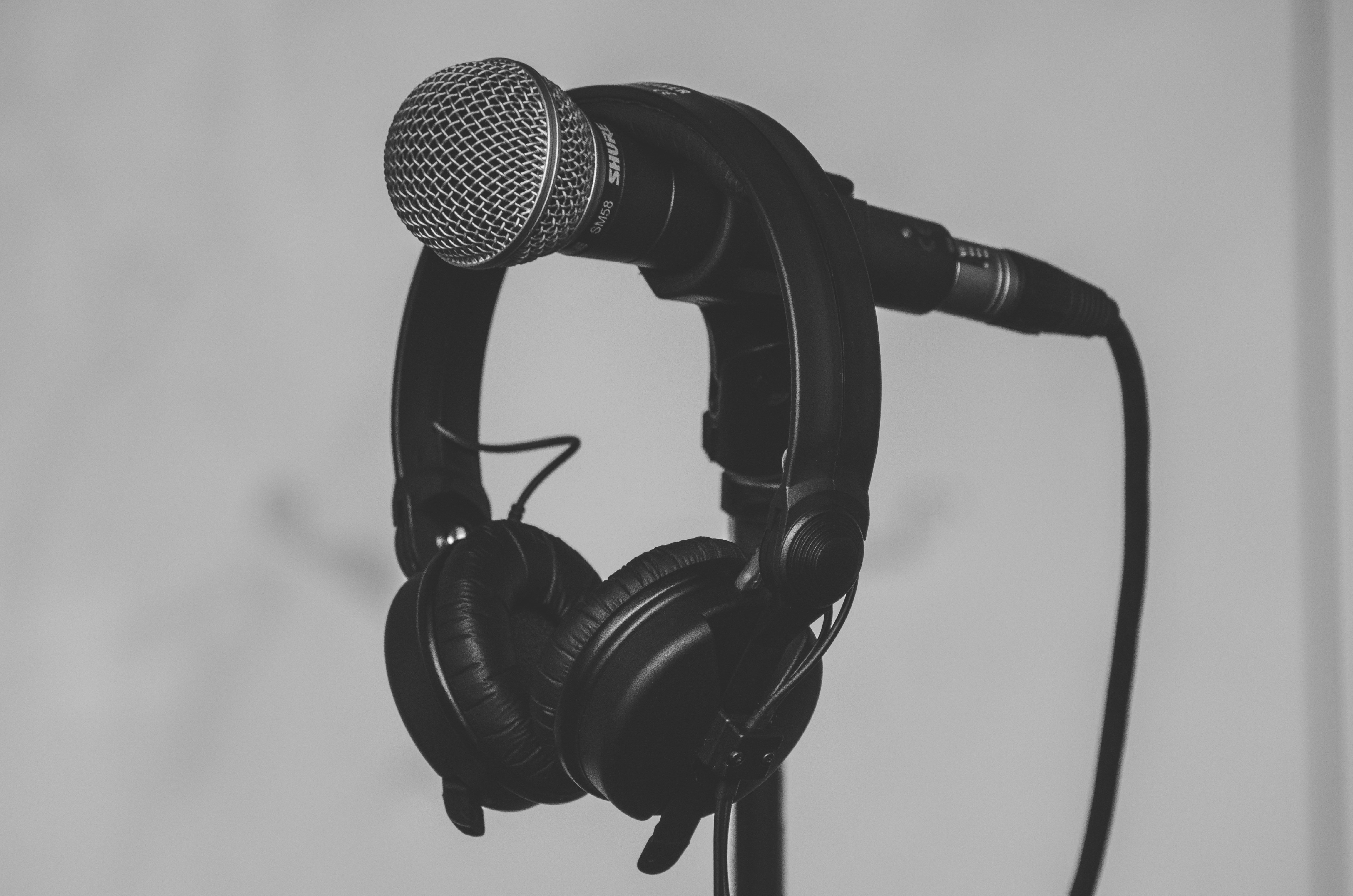 Micrófono de estudio de grabación